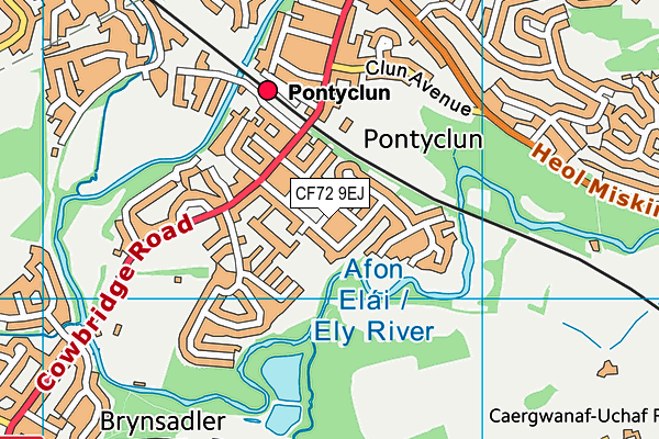 CF72 9EJ map - OS VectorMap District (Ordnance Survey) CF72 9EJ map - OS VectorMap District (Ordnance Survey)