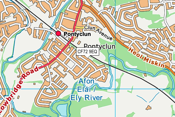 CF72 9EQ map - OS VectorMap District (Ordnance Survey) CF72 9EQ map - OS VectorMap District (Ordnance Survey)