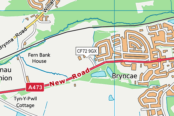 CF72 9GX map - OS VectorMap District (Ordnance Survey) CF72 9GX map - OS VectorMap District (Ordnance Survey)