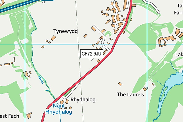 CF72 9JU map - OS VectorMap District (Ordnance Survey) CF72 9JU map - OS VectorMap District (Ordnance Survey)