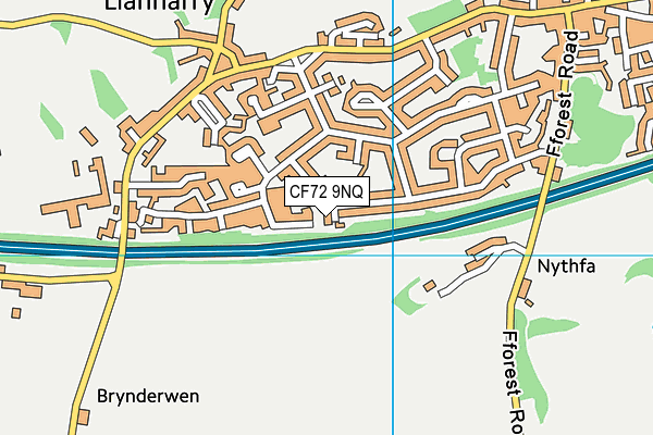CF72 9NQ map - OS VectorMap District (Ordnance Survey) CF72 9NQ map - OS VectorMap District (Ordnance Survey)