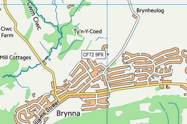 CF72 9PX map - OS VectorMap District (Ordnance Survey) CF72 9PX map - OS VectorMap District (Ordnance Survey)