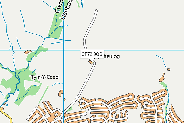 CF72 9QS map - OS VectorMap District (Ordnance Survey) CF72 9QS map - OS VectorMap District (Ordnance Survey)
