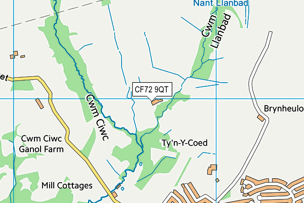 CF72 9QT map - OS VectorMap District (Ordnance Survey) CF72 9QT map - OS VectorMap District (Ordnance Survey)