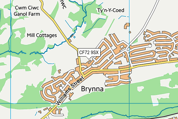CF72 9SX map - OS VectorMap District (Ordnance Survey) CF72 9SX map - OS VectorMap District (Ordnance Survey)
