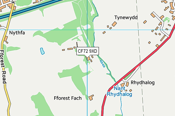 CF72 9XD map - OS VectorMap District (Ordnance Survey) CF72 9XD map - OS VectorMap District (Ordnance Survey)