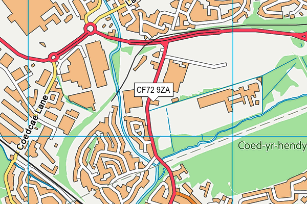 CF72 9ZA map - OS VectorMap District (Ordnance Survey) CF72 9ZA map - OS VectorMap District (Ordnance Survey)