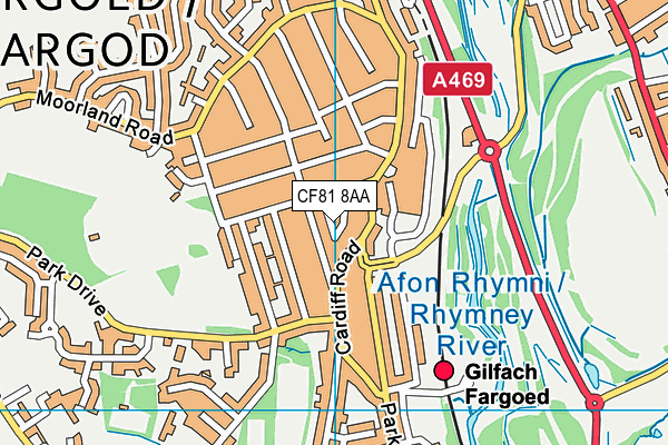 CF81 8AA map - OS VectorMap District (Ordnance Survey) CF81 8AA map - OS VectorMap District (Ordnance Survey)
