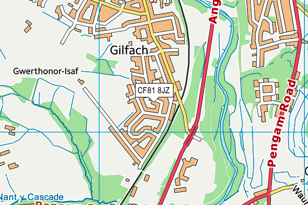 CF81 8JZ map - OS VectorMap District (Ordnance Survey) CF81 8JZ map - OS VectorMap District (Ordnance Survey)