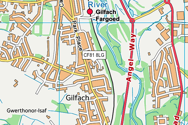 CF81 8LG map - OS VectorMap District (Ordnance Survey) CF81 8LG map - OS VectorMap District (Ordnance Survey)