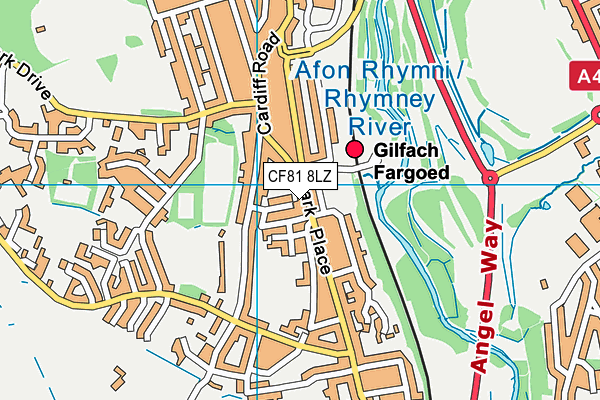 CF81 8LZ map - OS VectorMap District (Ordnance Survey)