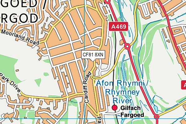 CF81 8XN map - OS VectorMap District (Ordnance Survey) CF81 8XN map - OS VectorMap District (Ordnance Survey)