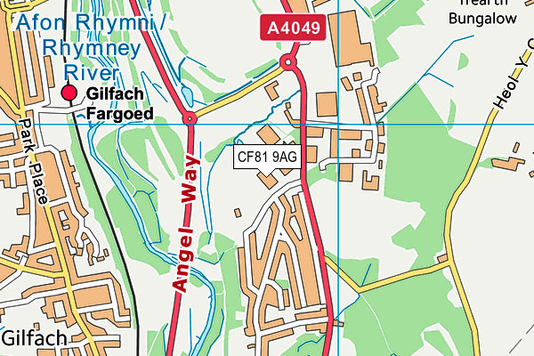 CF81 9AG map - OS VectorMap District (Ordnance Survey) CF81 9AG map - OS VectorMap District (Ordnance Survey)