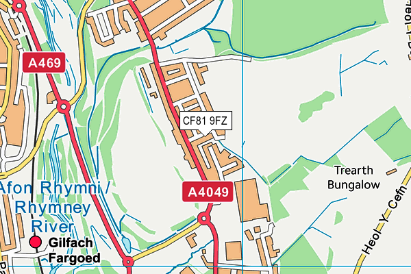 CF81 9FZ map - OS VectorMap District (Ordnance Survey) CF81 9FZ map - OS VectorMap District (Ordnance Survey)