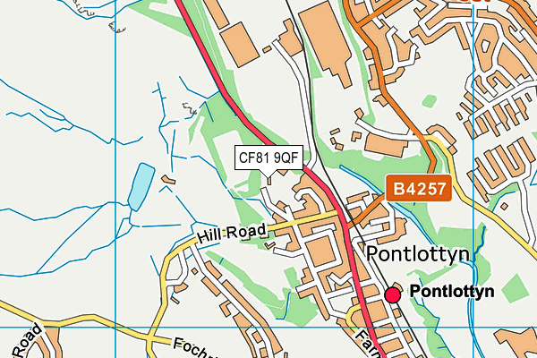 CF81 9QF map - OS VectorMap District (Ordnance Survey) CF81 9QF map - OS VectorMap District (Ordnance Survey)