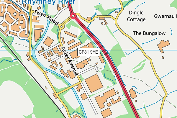 CF81 9YE map - OS VectorMap District (Ordnance Survey) CF81 9YE map - OS VectorMap District (Ordnance Survey)