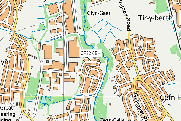 CF82 6BH map - OS VectorMap District (Ordnance Survey) CF82 6BH map - OS VectorMap District (Ordnance Survey)