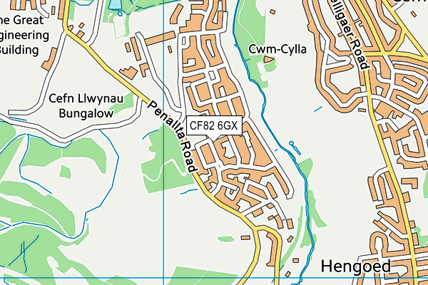 CF82 6GX map - OS VectorMap District (Ordnance Survey) CF82 6GX map - OS VectorMap District (Ordnance Survey)