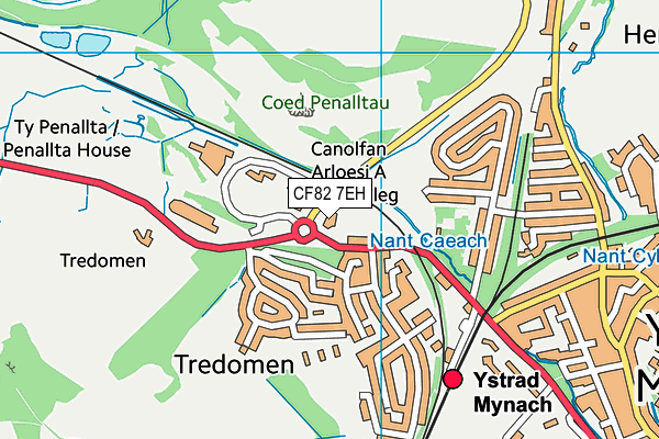 CF82 7EH map - OS VectorMap District (Ordnance Survey) CF82 7EH map - OS VectorMap District (Ordnance Survey)