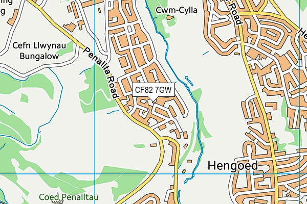 CF82 7GW map - OS VectorMap District (Ordnance Survey) CF82 7GW map - OS VectorMap District (Ordnance Survey)