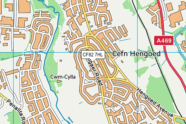 CF82 7HL map - OS VectorMap District (Ordnance Survey) CF82 7HL map - OS VectorMap District (Ordnance Survey)