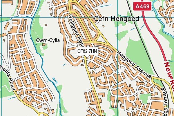 CF82 7HN map - OS VectorMap District (Ordnance Survey) CF82 7HN map - OS VectorMap District (Ordnance Survey)