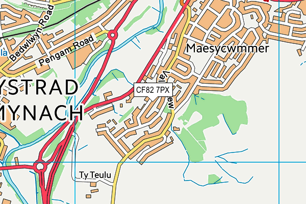 CF82 7PX map - OS VectorMap District (Ordnance Survey) CF82 7PX map - OS VectorMap District (Ordnance Survey)