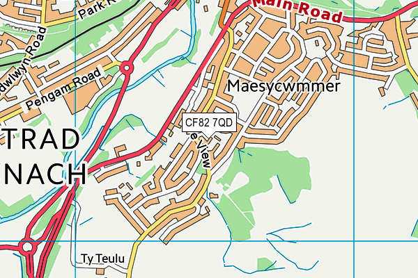 CF82 7QD map - OS VectorMap District (Ordnance Survey) CF82 7QD map - OS VectorMap District (Ordnance Survey)