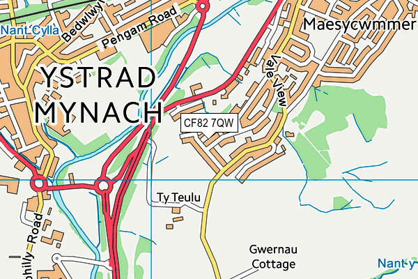CF82 7QW map - OS VectorMap District (Ordnance Survey) CF82 7QW map - OS VectorMap District (Ordnance Survey)
