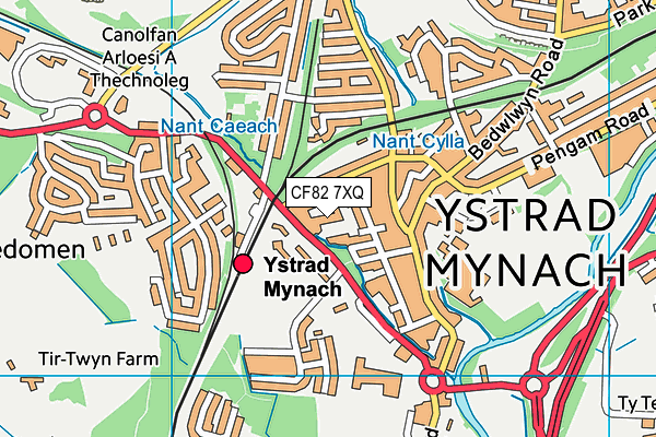 CF82 7XQ map - OS VectorMap District (Ordnance Survey) CF82 7XQ map - OS VectorMap District (Ordnance Survey)