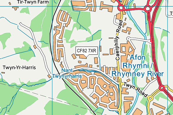 CF82 7XR map - OS VectorMap District (Ordnance Survey) CF82 7XR map - OS VectorMap District (Ordnance Survey)