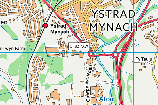 CF82 7XW map - OS VectorMap District (Ordnance Survey) CF82 7XW map - OS VectorMap District (Ordnance Survey)