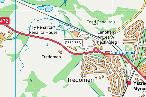 CF82 7ZA map - OS VectorMap District (Ordnance Survey) CF82 7ZA map - OS VectorMap District (Ordnance Survey)