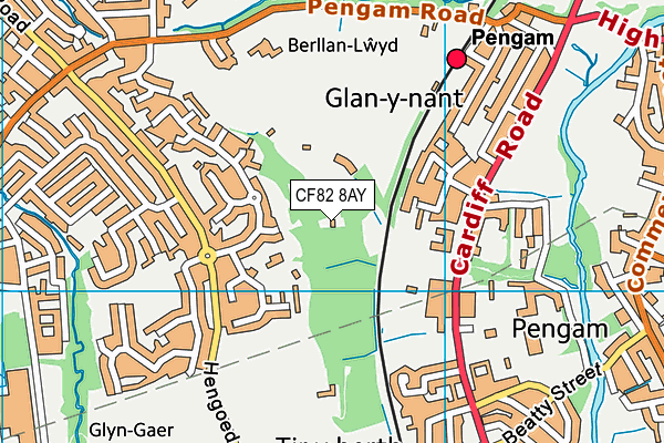 CF82 8AY map - OS VectorMap District (Ordnance Survey) CF82 8AY map - OS VectorMap District (Ordnance Survey)