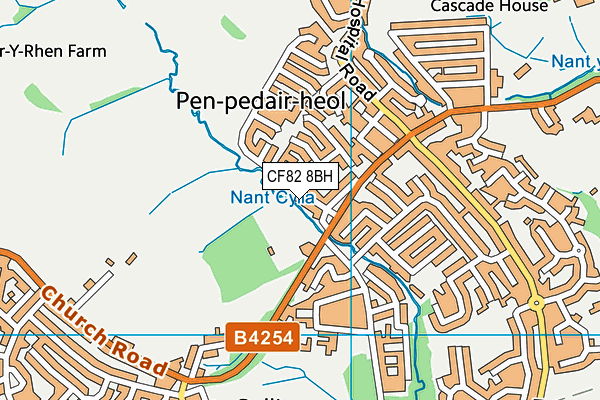 CF82 8BH map - OS VectorMap District (Ordnance Survey) CF82 8BH map - OS VectorMap District (Ordnance Survey)