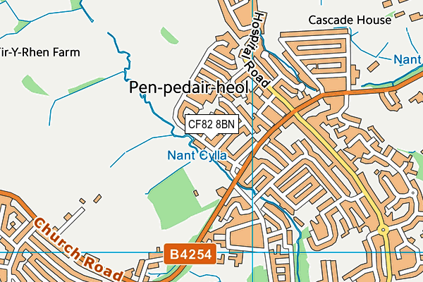 CF82 8BN map - OS VectorMap District (Ordnance Survey) CF82 8BN map - OS VectorMap District (Ordnance Survey)