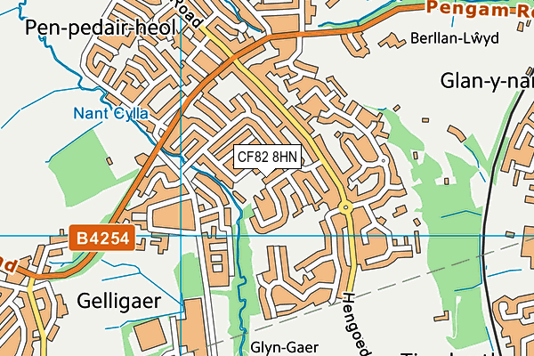 CF82 8HN map - OS VectorMap District (Ordnance Survey) CF82 8HN map - OS VectorMap District (Ordnance Survey)