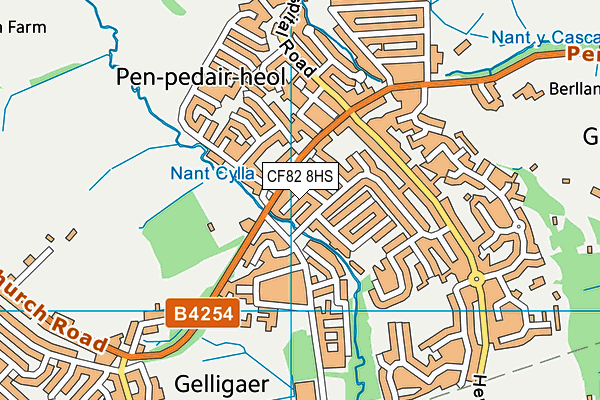 CF82 8HS map - OS VectorMap District (Ordnance Survey) CF82 8HS map - OS VectorMap District (Ordnance Survey)