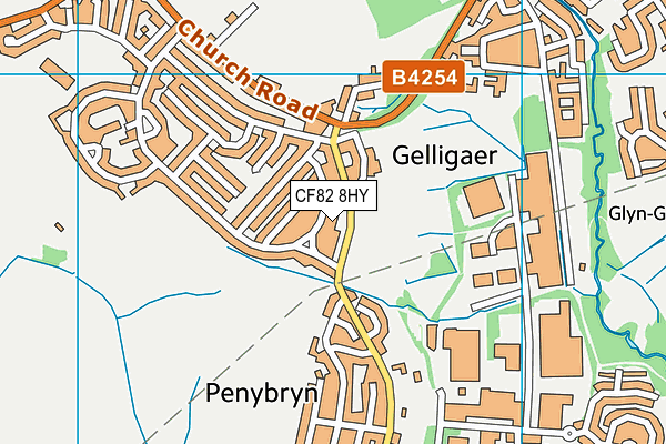 CF82 8HY map - OS VectorMap District (Ordnance Survey) CF82 8HY map - OS VectorMap District (Ordnance Survey)