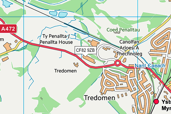 CF82 9ZB map - OS VectorMap District (Ordnance Survey) CF82 9ZB map - OS VectorMap District (Ordnance Survey)