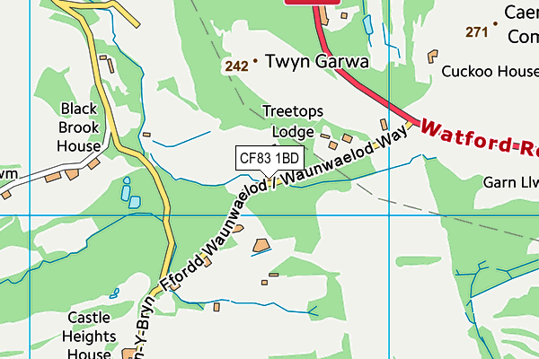 CF83 1BD map - OS VectorMap District (Ordnance Survey) CF83 1BD map - OS VectorMap District (Ordnance Survey)