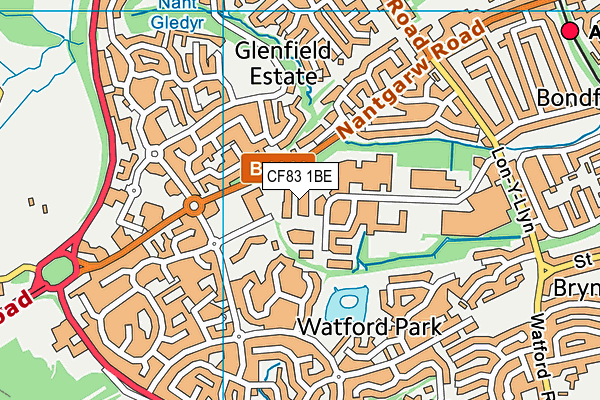 CF83 1BE map - OS VectorMap District (Ordnance Survey) CF83 1BE map - OS VectorMap District (Ordnance Survey)