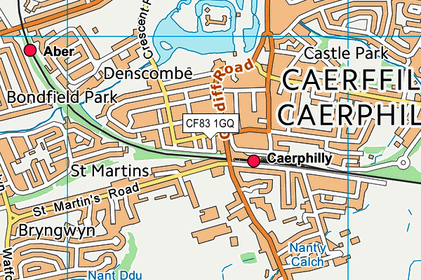 CF83 1GQ map - OS VectorMap District (Ordnance Survey) CF83 1GQ map - OS VectorMap District (Ordnance Survey)