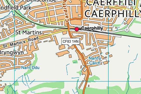 CF83 1HN map - OS VectorMap District (Ordnance Survey) CF83 1HN map - OS VectorMap District (Ordnance Survey)