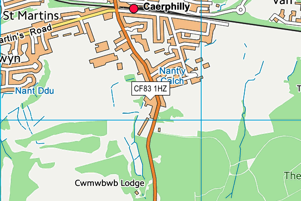 CF83 1HZ map - OS VectorMap District (Ordnance Survey) CF83 1HZ map - OS VectorMap District (Ordnance Survey)