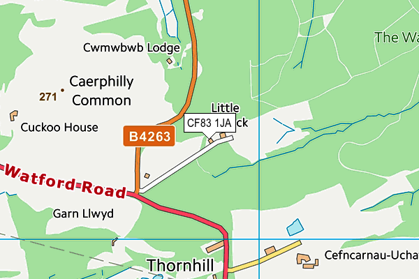 CF83 1JA map - OS VectorMap District (Ordnance Survey) CF83 1JA map - OS VectorMap District (Ordnance Survey)