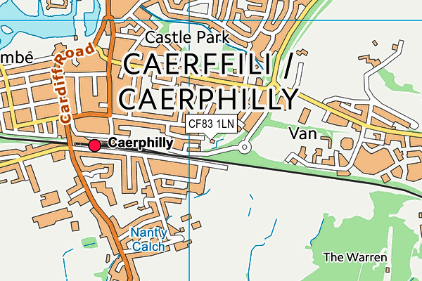 CF83 1LN map - OS VectorMap District (Ordnance Survey) CF83 1LN map - OS VectorMap District (Ordnance Survey)