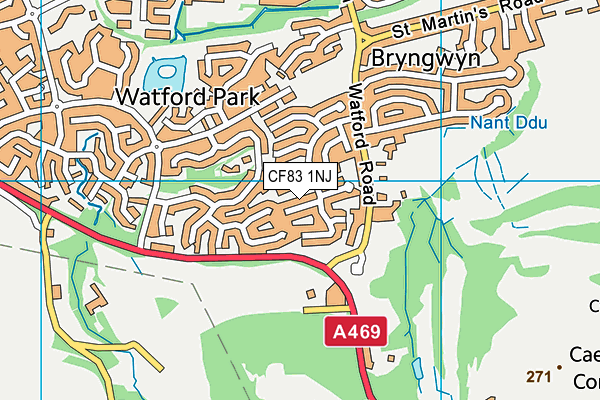 CF83 1NJ map - OS VectorMap District (Ordnance Survey) CF83 1NJ map - OS VectorMap District (Ordnance Survey)