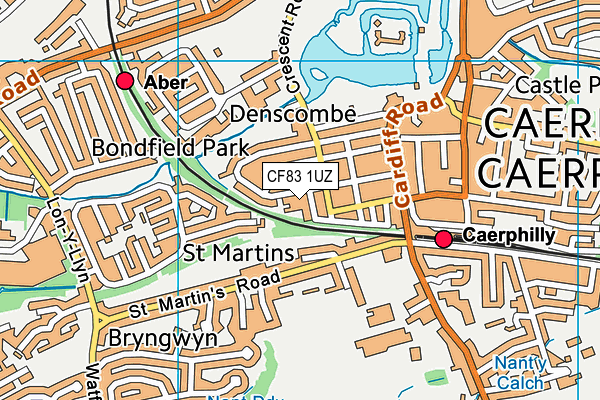 CF83 1UZ map - OS VectorMap District (Ordnance Survey) CF83 1UZ map - OS VectorMap District (Ordnance Survey)