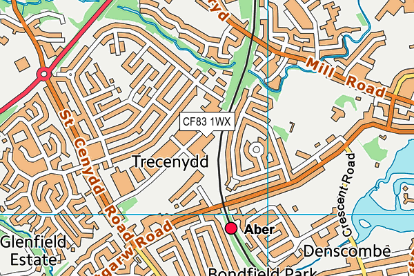 CF83 1WX map - OS VectorMap District (Ordnance Survey) CF83 1WX map - OS VectorMap District (Ordnance Survey)
